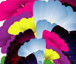 free vector colored flower tree
